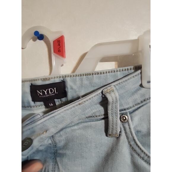 NYDJ Barbara Fit is Everything Light Washed Jean Stretch sz 16 Slit Bootcut - Picture 5 of 8